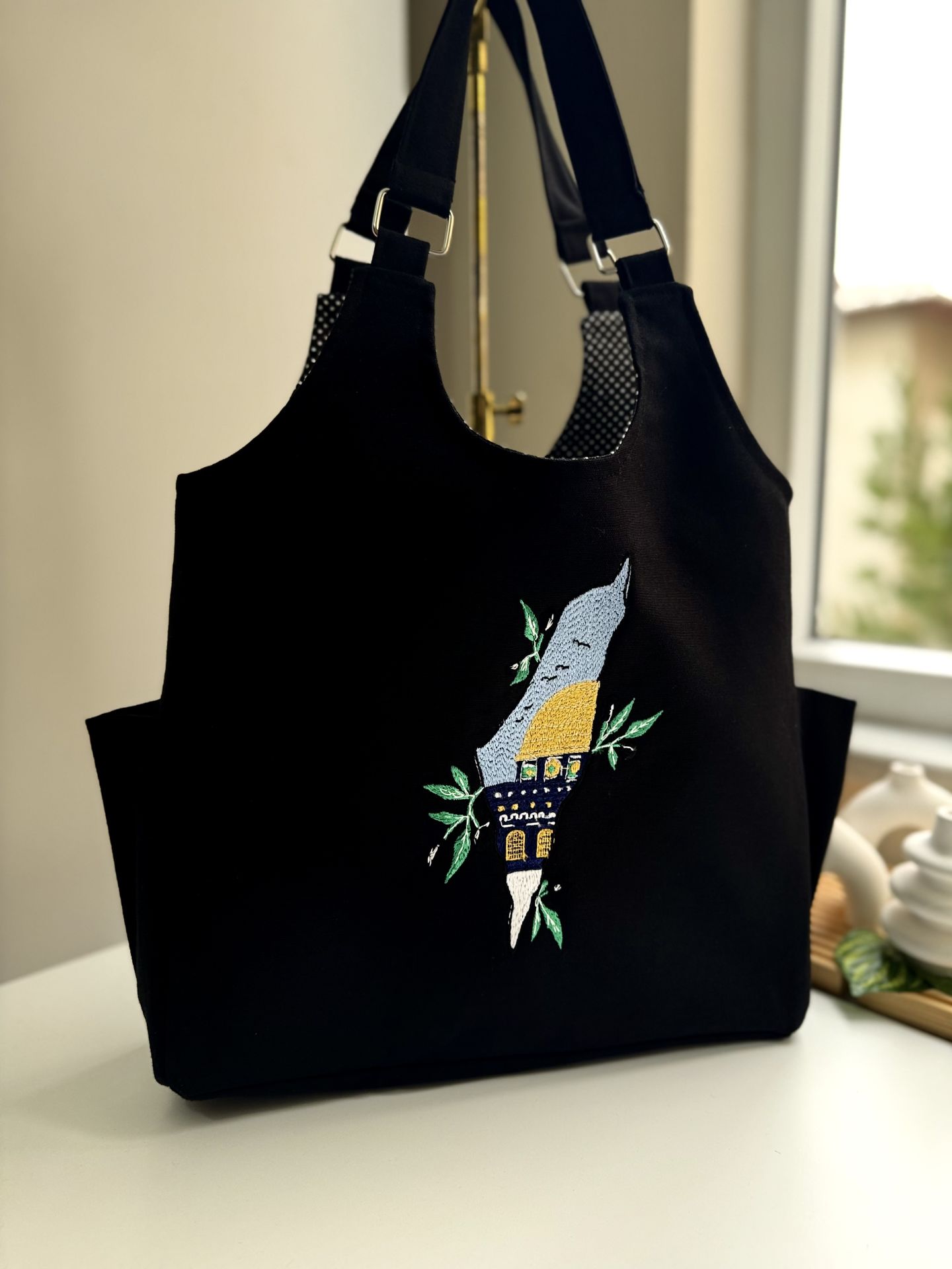 Siyah Mescd-i Aksa Omuz Çantası