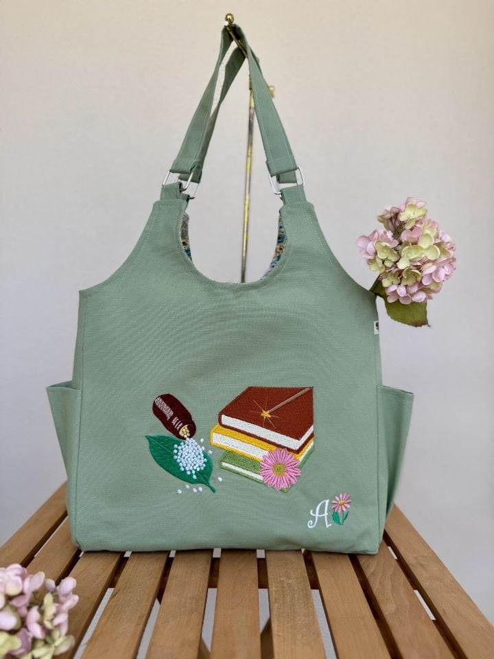 Su Yeşili Homeopati Temalı Omuz Çantası