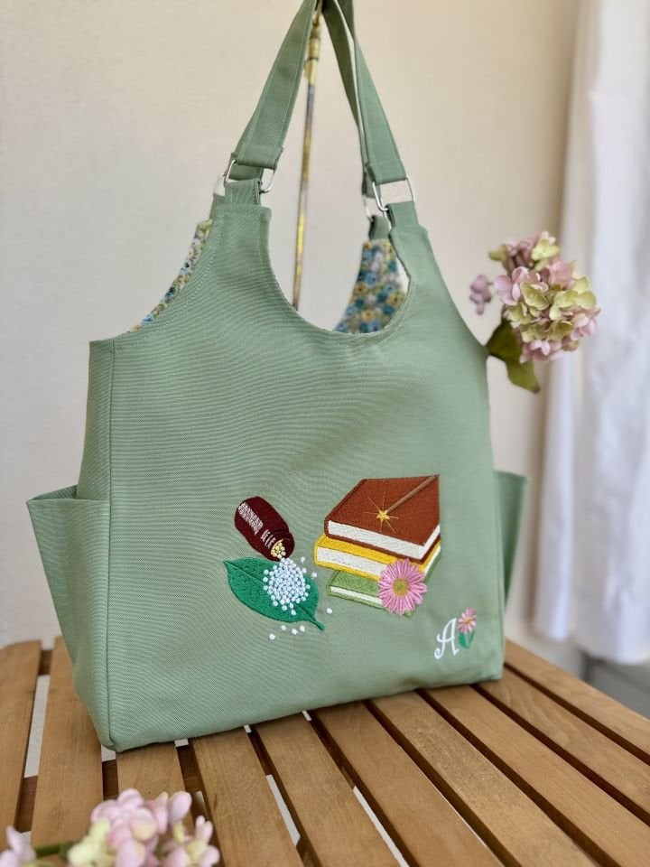 Su Yeşili Homeopati Temalı Omuz Çantası