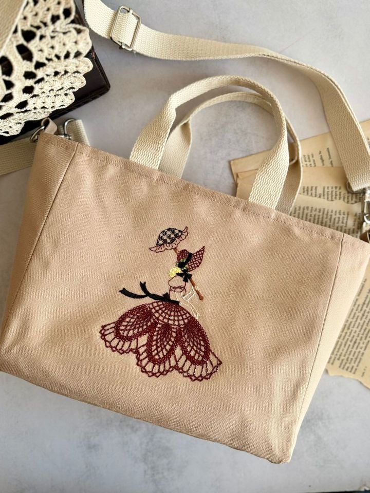 Krem Vintage Layd Omuz Çantası