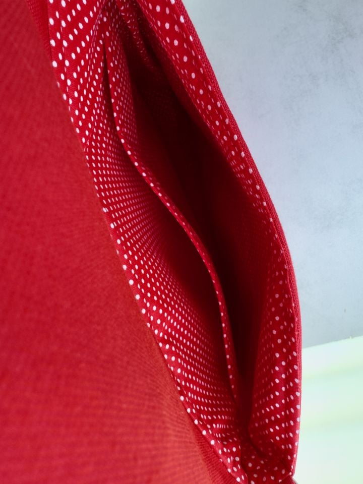 Kırmızı Bisikletli Yaz Bahçesi Nakışlı Sırt Çantası