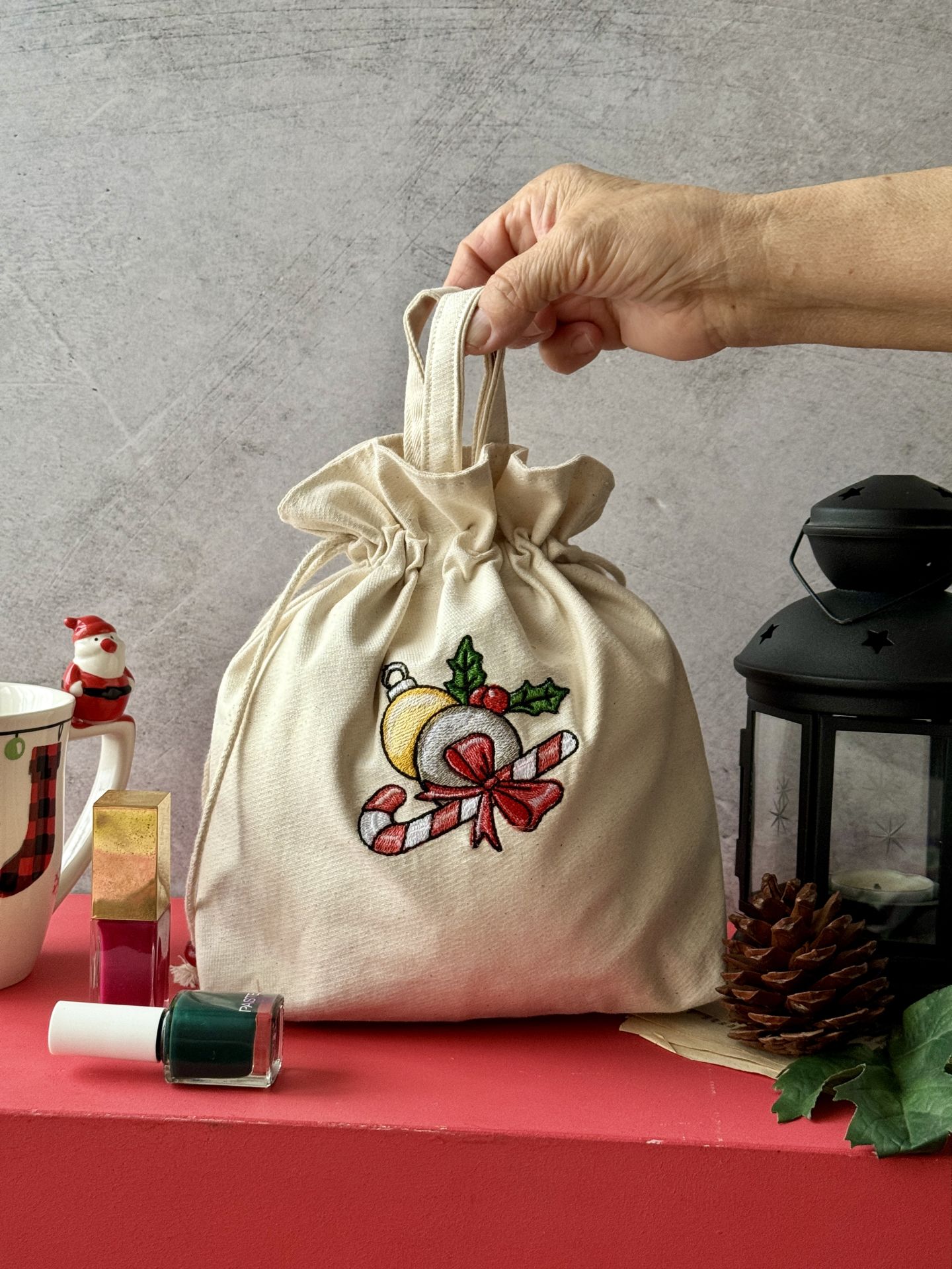 2'li Yılbaşı Temalı Kese Çanta