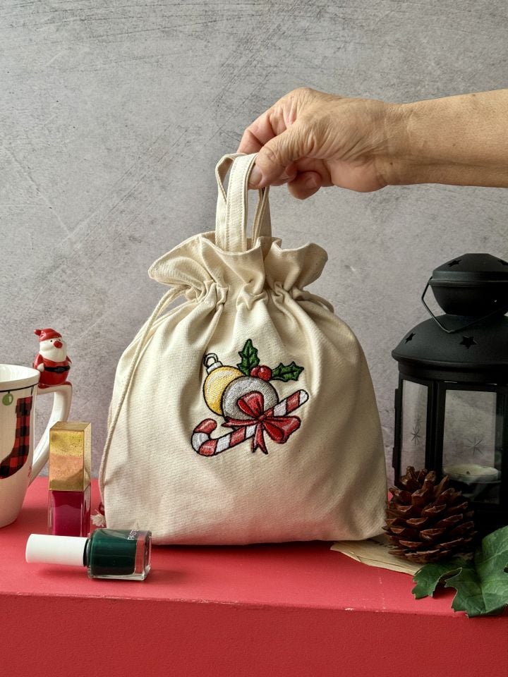 2'li Yılbaşı Temalı Kese Çanta